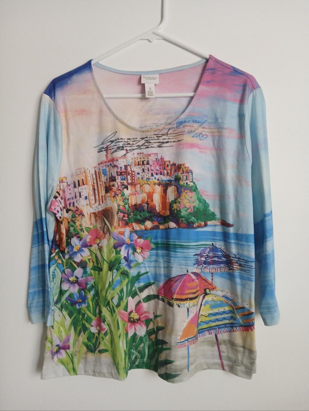 Weekends By Chico's Top Size XL Art To Wear